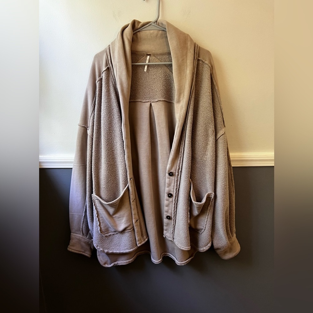 Free People Jordan slouchy jacket magic mushroom medium - Picture 3 of 9